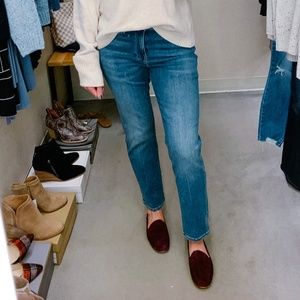 ✨NWT✨ FRAME Le High Straight Slit Hem Ankle Jeans in Caroline Sz 25, 27